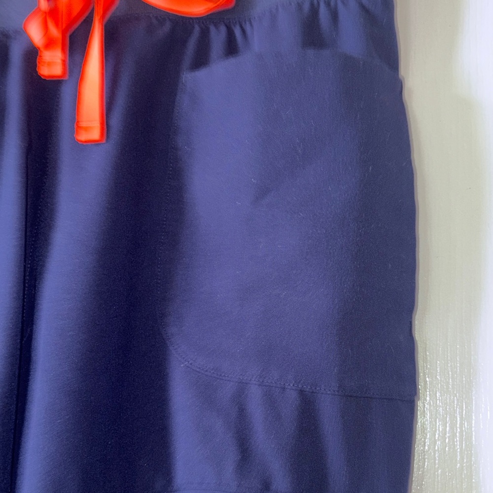 FIGS Navy Blue Pants with Orange Tie - Picture 6 of 10